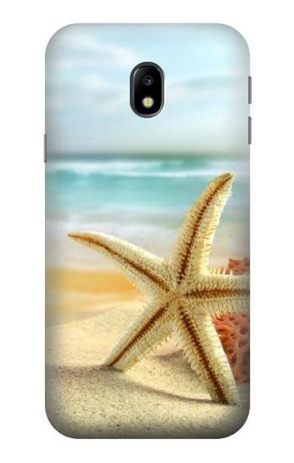 W1117 Starfish on the Beach Hard Case and Leather Flip Case For Samsung Galaxy J3 (2017) EU Version