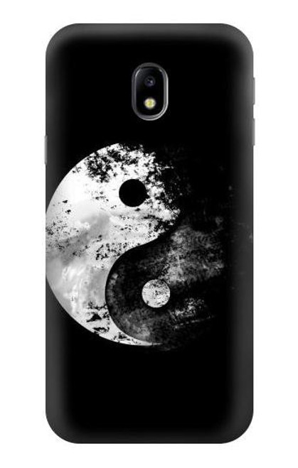 W1372 Moon Yin-Yang Hard Case and Leather Flip Case For Samsung Galaxy J3 (2017) EU Version