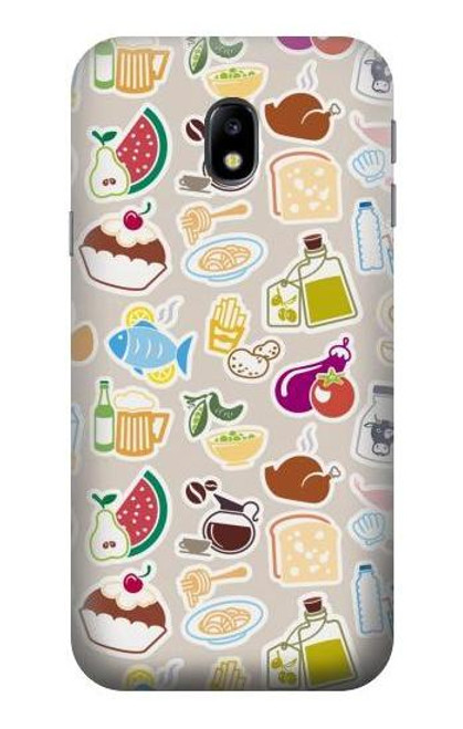 W2321 Food and Drink Seamless Hard Case and Leather Flip Case For Samsung Galaxy J3 (2017) EU Version