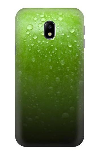 W2475 Green Apple Texture Seamless Hard Case and Leather Flip Case For Samsung Galaxy J3 (2017) EU Version