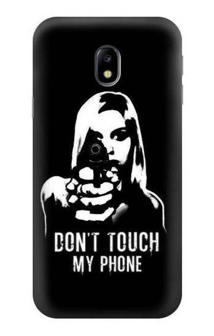 W2518 Do Not Touch My Phone Hard Case and Leather Flip Case For Samsung Galaxy J3 (2017) EU Version