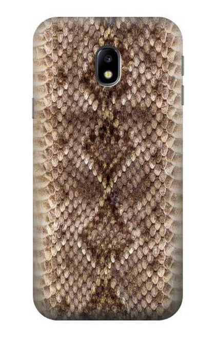 W2875 Rattle Snake Skin Graphic Printed Hard Case and Leather Flip Case For Samsung Galaxy J3 (2017) EU Version