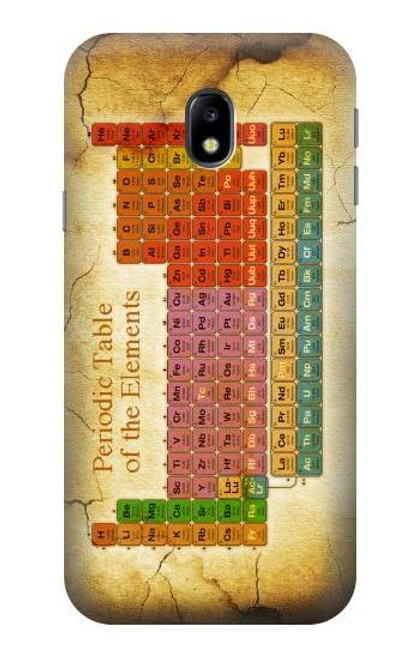 W2934 Vintage Periodic Table of Elements Hard Case and Leather Flip Case For Samsung Galaxy J3 (2017) EU Version