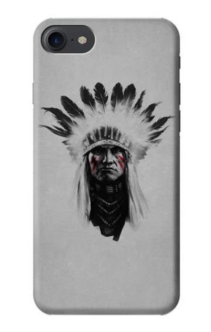 W0451 Indian Chief Hard Case and Leather Flip Case For iPhone 7, iPhone 8, iPhone SE (2020) (2022)