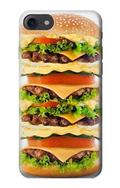 W0790 Hamburger Hard Case and Leather Flip Case For iPhone 7, iPhone 8, iPhone SE (2020) (2022)