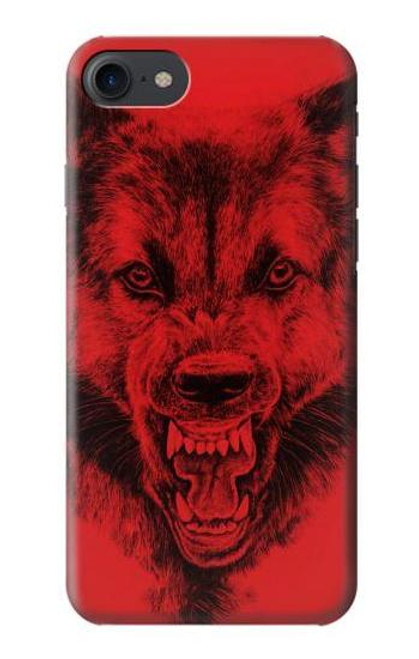 W1090 Red Wolf Hard Case and Leather Flip Case For iPhone 7, iPhone 8, iPhone SE (2020) (2022)
