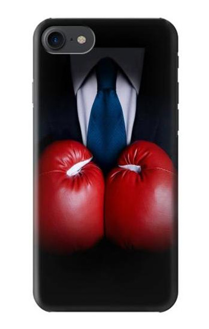 W2261 Businessman Black Suit With Boxing Gloves Hard Case and Leather Flip Case For iPhone 7, iPhone 8, iPhone SE (2020) (2022)