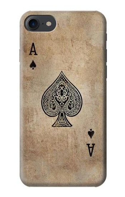 W2928 Vintage Spades Ace Card Hard Case and Leather Flip Case For iPhone 7, iPhone 8, iPhone SE (2020) (2022)