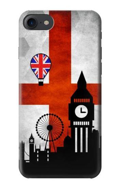 W2979 England Football Soccer Euro 2016 Hard Case and Leather Flip Case For iPhone 7, iPhone 8, iPhone SE (2020) (2022)