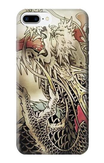 W0122 Yakuza Tattoo Hard Case and Leather Flip Case For iPhone 7 Plus, iPhone 8 Plus