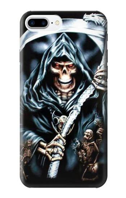 W0295 Grim Reaper Hard Case and Leather Flip Case For iPhone 7 Plus, iPhone 8 Plus