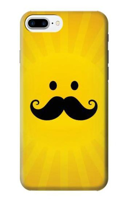 W1145 Yellow Mustache Sun Hard Case and Leather Flip Case For iPhone 7 Plus, iPhone 8 Plus