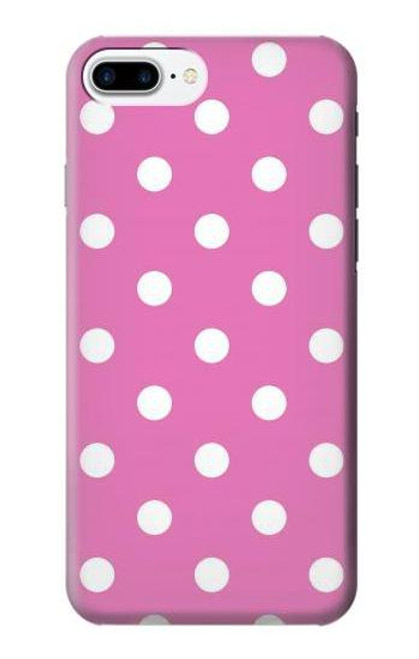 W2358 Pink Polka Dots Hard Case and Leather Flip Case For iPhone 7 Plus, iPhone 8 Plus