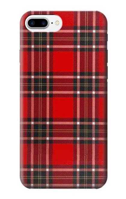 W2374 Tartan Red Pattern Hard Case and Leather Flip Case For iPhone 7 Plus, iPhone 8 Plus