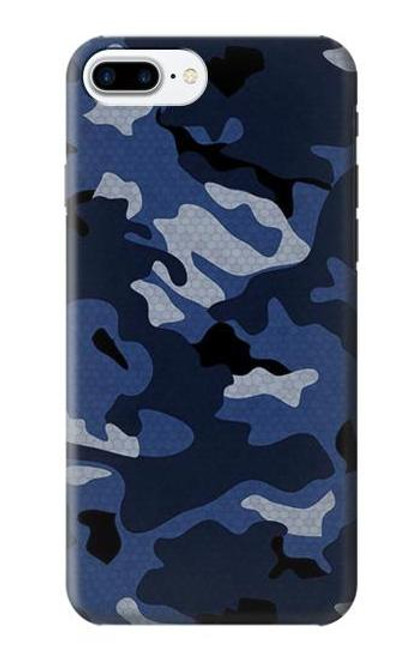 W2959 Navy Blue Camo Camouflage Hard Case and Leather Flip Case For iPhone 7 Plus, iPhone 8 Plus