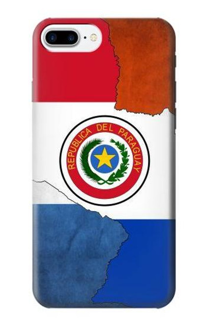 W3017 Paraguay Flag Hard Case and Leather Flip Case For iPhone 7 Plus, iPhone 8 Plus