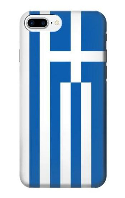 W3102 Flag of Greece Hard Case and Leather Flip Case For iPhone 7 Plus, iPhone 8 Plus