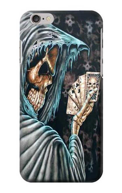 W0748 Grim Reaper Death Poker Hard Case and Leather Flip Case For iPhone 6 6S