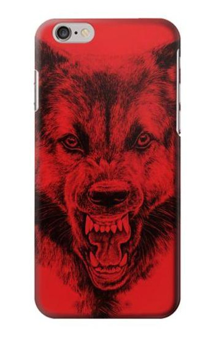 W1090 Red Wolf Hard Case and Leather Flip Case For iPhone 6 6S