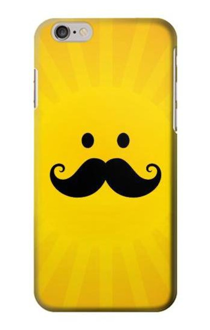 W1145 Yellow Mustache Sun Hard Case and Leather Flip Case For iPhone 6 6S