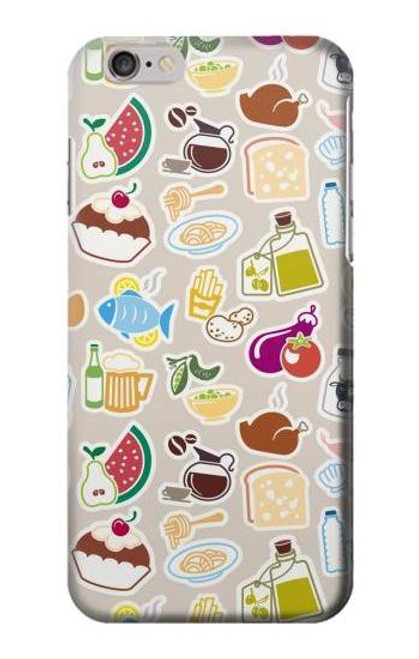 W2321 Food and Drink Seamless Hard Case and Leather Flip Case For iPhone 6 6S