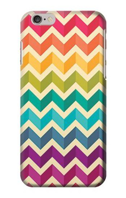 W2362 Rainbow Colorful Shavron Zig Zag Pattern Hard Case and Leather Flip Case For iPhone 6 6S