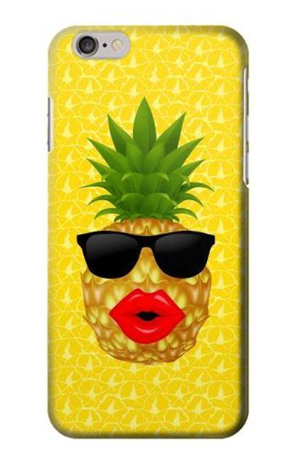 W2443 Funny Pineapple Sunglasses Kiss Hard Case and Leather Flip Case For iPhone 6 6S