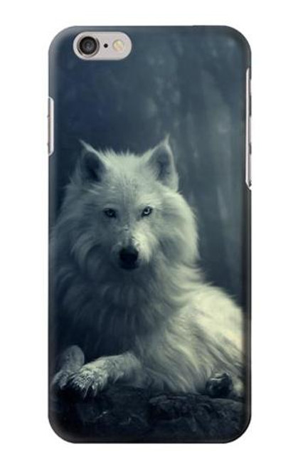 W1516 White Wolf Hard Case and Leather Flip Case For iPhone 6 Plus, iPhone 6s Plus