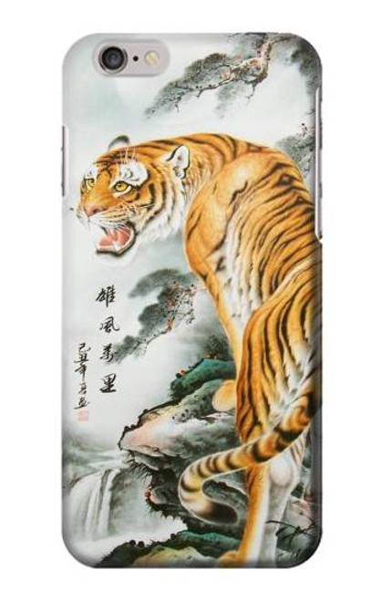 W2750 Oriental Chinese Tiger Painting Hard Case and Leather Flip Case For iPhone 6 Plus, iPhone 6s Plus