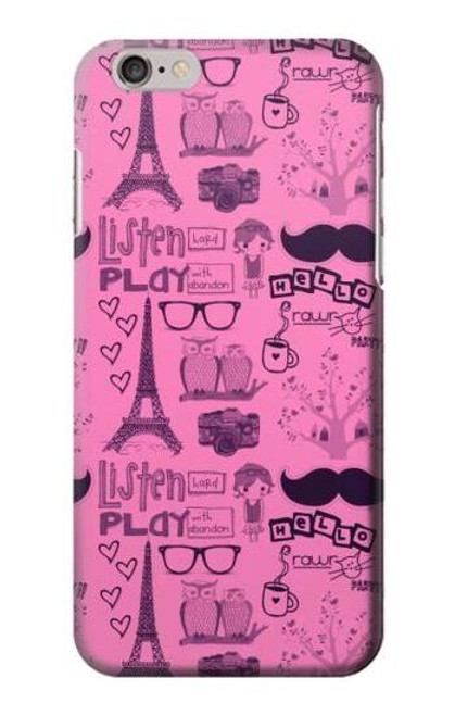 W2885 Paris Pink Hard Case and Leather Flip Case For iPhone 6 Plus, iPhone 6s Plus