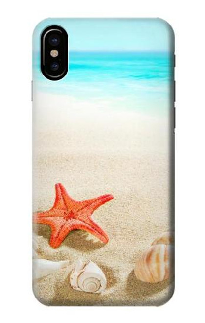 W3212 Sea Shells Starfish Beach Hard Case and Leather Flip Case For iPhone 7, iPhone 8, iPhone SE (2020) (2022)