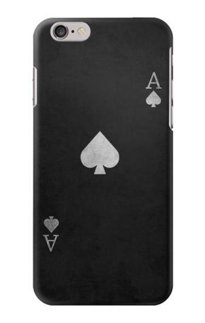 W3152 Black Ace of Spade Hard Case and Leather Flip Case For iPhone 6 6S