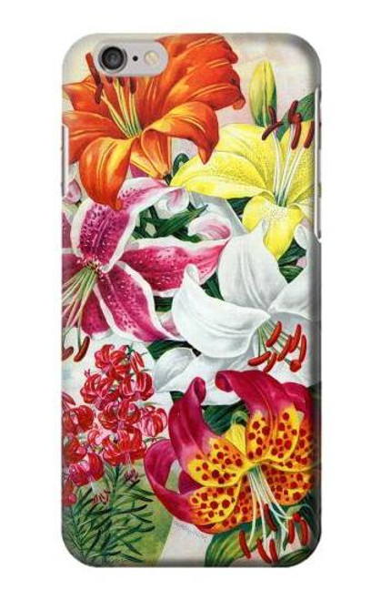 W3205 Retro Art Flowers Hard Case and Leather Flip Case For iPhone 6 6S