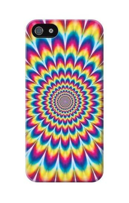 W3162 Colorful Psychedelic Hard Case and Leather Flip Case For iPhone 5C