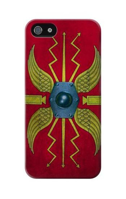 W3206 Roman Shield Scutum Hard Case and Leather Flip Case For iPhone 5C