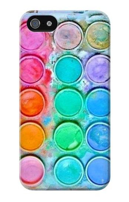 W3235 Watercolor Mixing Hard Case and Leather Flip Case For iPhone 4 4S