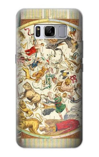 W3145 Antique Constellation Map Hard Case and Leather Flip Case For Samsung Galaxy S8 Plus