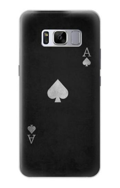 W3152 Black Ace of Spade Hard Case and Leather Flip Case For Samsung Galaxy S8 Plus