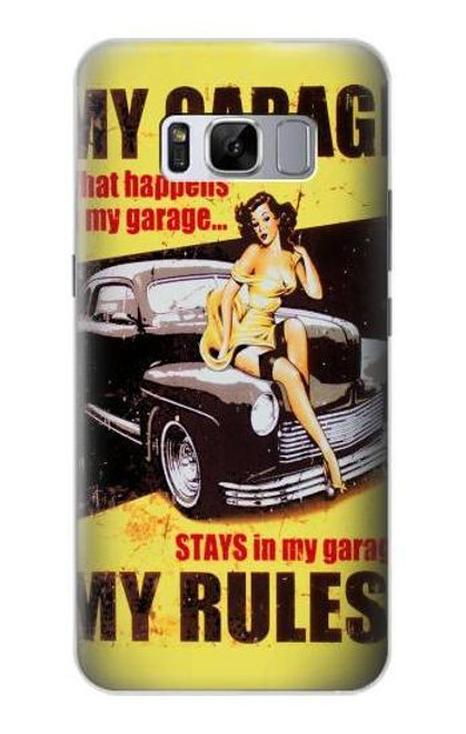 W3198 My Garage Pinup Girl Hard Case and Leather Flip Case For Samsung Galaxy S8 Plus