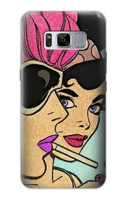 W3171 Girls Pop Art Hard Case and Leather Flip Case For Samsung Galaxy S8