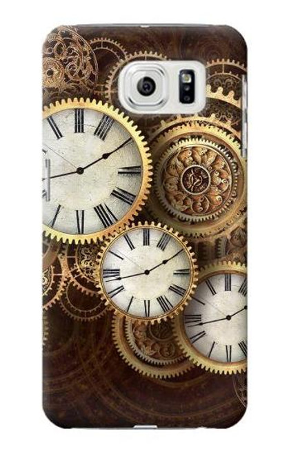 W3172 Gold Clock Live Hard Case and Leather Flip Case For Samsung Galaxy S7 Edge