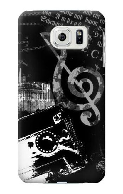 W3197 Music Cassette Note Hard Case and Leather Flip Case For Samsung Galaxy S7 Edge