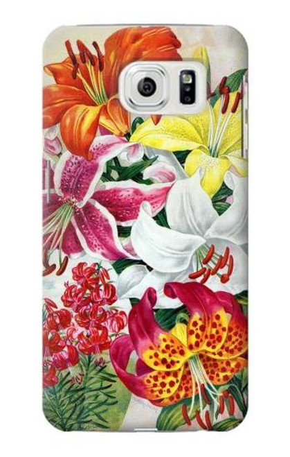 W3205 Retro Art Flowers Hard Case and Leather Flip Case For Samsung Galaxy S7 Edge