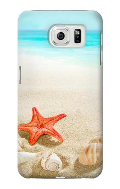 W3212 Sea Shells Starfish Beach Hard Case and Leather Flip Case For Samsung Galaxy S7 Edge