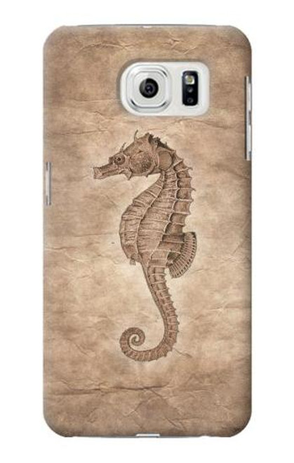 W3214 Seahorse Old Paper Hard Case and Leather Flip Case For Samsung Galaxy S7 Edge