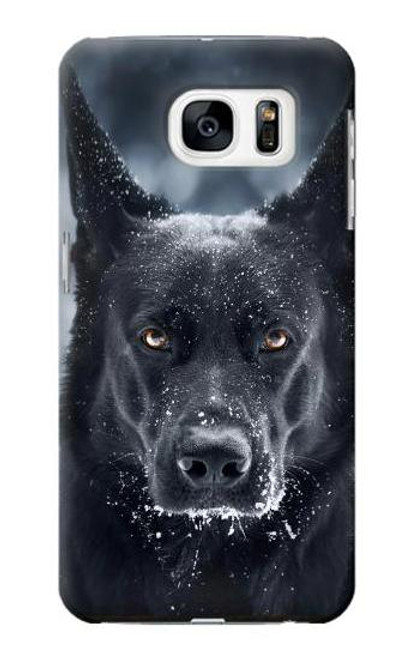 W3168 German Shepherd Black Dog Hard Case and Leather Flip Case For Samsung Galaxy S7