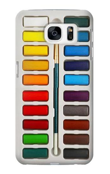 W3243 Watercolor Paint Set Hard Case and Leather Flip Case For Samsung Galaxy S7