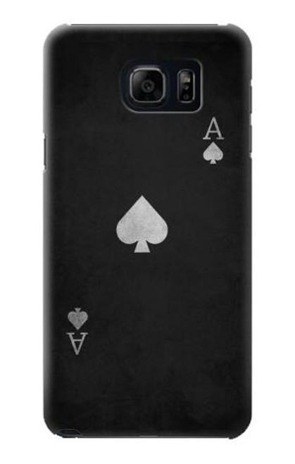 W3152 Black Ace of Spade Hard Case and Leather Flip Case For Samsung Galaxy S6 Edge Plus