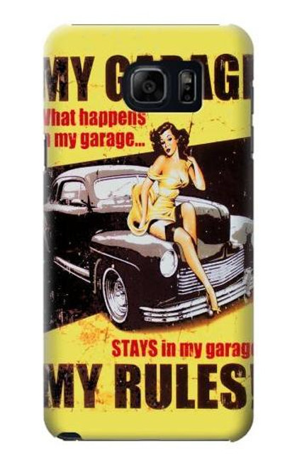 W3198 My Garage Pinup Girl Hard Case and Leather Flip Case For Samsung Galaxy S6 Edge Plus