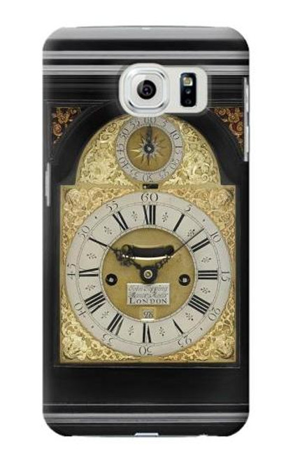 W3144 Antique Bracket Clock Hard Case and Leather Flip Case For Samsung Galaxy S6 Edge